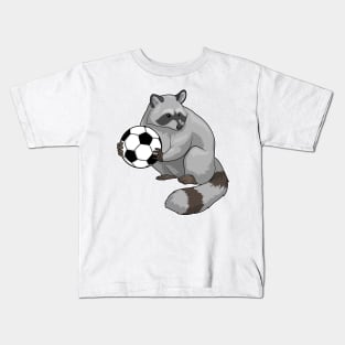 Racoon Soccer player Soccer Kids T-Shirt